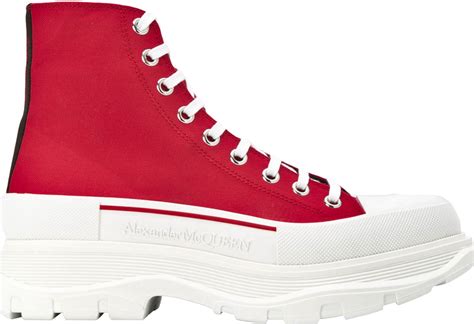 Alexander McQueen Tread Slick Boot 'Red' .